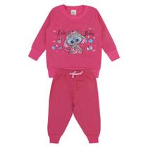 Conjunto Casaco Estampa de Elefante e Calça Pink - Big Bless Conjunto Casaco Estampa de Elefante e Calça Pink - Big Bless