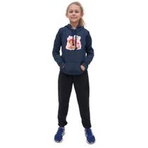 Conjunto Casaco Infantil de Moletom Capuz Menina Estampa Urso Com Calça Quentinho Moderno Conjunto Casaco Infantil de Moletom Capuz Menina Estampa Urso Com Calça Quentinho Moderno