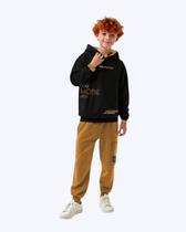 Conjunto Casaco Moletom Capuz e Calça Moletom Juvenil Masculino Kyly 1001992