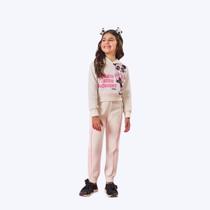 Conjunto Casaco Moletom Capuz Panda E Calça Jogger Infantil Menina Mundo Cinti 12368 Rosa Conjunto Casaco Moletom Capuz Panda E Calça Jogger Infantil Menina Mundo Cinti 12368 Rosa