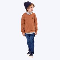 Conjunto Casaco Moletom Com Camisa Xadrez E Calça Jeans Infantil Menino Vigat 3022 Bege Conjunto Casaco Moletom Com Camisa Xadrez E Calça Jeans Infantil Menino Vigat 3022 Bege