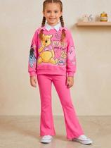 Conjunto Casaco Moletom e Calça Flare Pooh Mel Animê Conjunto Casaco Moletom e Calça Flare Pooh Mel Animê