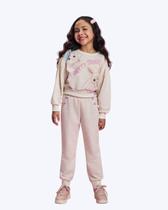 Conjunto Casaco Moletom e Calça Jogger Infantil Feminino Mundo Cinti 12880 Conjunto Casaco Moletom e Calça Jogger Infantil Feminino Mundo Cinti 12880