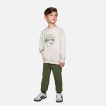 Conjunto Casaco Moletom E Calça Moletom Infantil Menino Have Fun 29443 Bege