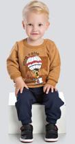 Conjunto Casaco motetom flamê e calça moletom infantil bebê Ralakids Conjunto Casaco motetom flamê e calça moletom infantil bebê Ralakids