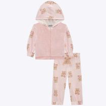 Conjunto Casaco Peluciado com Capuz e Calça em Termoskin Infantil Feminino Infanti 71240