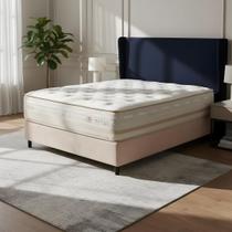 Conjunto Casal Box Sommier + Colchão Koln 1,38x1,88 Molas Maxspring Herval