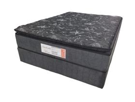 Conjunto Casal Queen Amsterdã Molas Ensacadas com Espuma D33 1,58x1,98x0,68 Preto