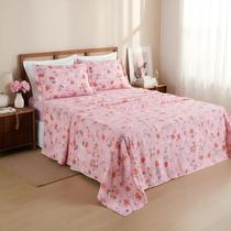 Conjunto Casal Queen Size Jasmine Algodão Toque Super Macio Conjunto Casal Queen Size Jasmine Algodão Toque Super Macio