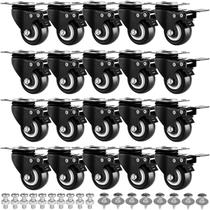Conjunto Caster: 20 rodas de rodízio industriais pesadas com freio