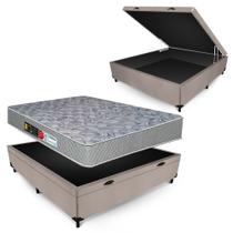 Conjunto Castor Espuma D33 Sleep Max Box Baú Max Ultra Suede Bege Casal 138x188x67cm Conjunto Castor Espuma D33 Sleep Max Box Baú Max Ultra Suede Bege Casal 138x188x67cm