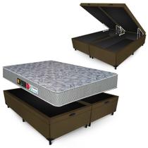 Conjunto Castor Espuma D33 Sleep Max Box Baú Max Ultra Suede Marrom Queen Size 158x198x67cm Conjunto Castor Espuma D33 Sleep Max Box Baú Max Ultra Suede Marrom Queen Size 158x198x67cm