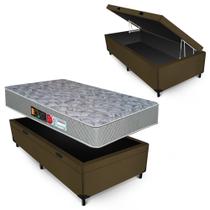 Conjunto Castor Espuma D33 Sleep Max Box Baú Max Ultra Suede Marrom Solteiro Americano 96x203x67cm Conjunto Castor Espuma D33 Sleep Max Box Baú Max Ultra Suede Marrom Solteiro Americano 96x203x67cm