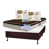 Conjunto Castor Molas Class Tecnopedic Brown One Face Box Castor Marrom Casal 138x188x65cm - Super Combo Feito pra Você!