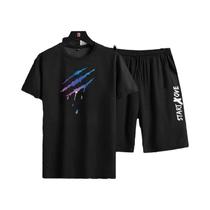 Conjunto Casual De Verão Masculino De 2 Peças, Camiseta De Manga Curta, Roupas De Academia, Trajes