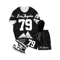 Conjunto Casual De Verão Masculino, Moda De Rua, Confortável, Respirável, Estampa Digital 3D