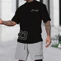 Conjunto Casual De Verão Masculino Oversized Com Estampa 3D, Camiseta De Manga Curta, Moda 2024