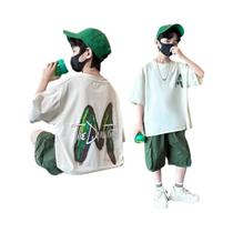 Conjunto Casual De Verão Para Meninos Adolescentes, Camiseta De Manga Curta E Calças, 2 Peças Para Conjunto Casual De Verão Para Meninos Adolescentes, Camiseta De Manga Curta E Calças, 2 Peças Para