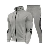 Conjunto Casual Masculino De 2 Peças Moletom Com Capuz Jaqueta Calças De Moletom Moda Outono Inverno Conjunto Casual Masculino De 2 Peças Moletom Com Capuz Jaqueta Calças De Moletom Moda Outono Inverno