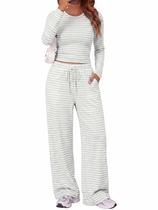 Conjunto Casual Trendy Queen 2 Peças com Bolsos Conjunto Casual Trendy Queen 2 Peças com Bolsos