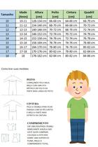 Conjunto Catavento com Camisa "Stay Cool" e Short Azul Tamanho (10ao14)