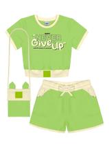 Conjunto Catavento Feminino Blusa Short e Bolsa Ref: 14663