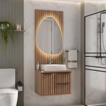 Conjunto Cecília 60 Suspenso Painel Espelho Orgânico LED - Fabribam Conjunto Cecília 60 Suspenso Painel Espelho Orgânico LED - Fabribam