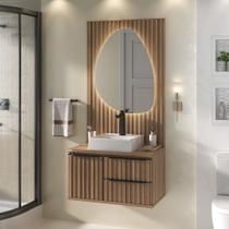 Conjunto Cecília 80 Suspenso Painel Espelho Orgânico LED - Fabribam