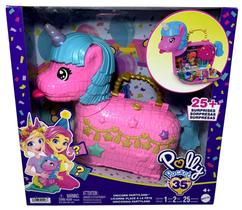 Conjunto Cenário Dia Especial Da Piñata Animal Unicórnio Rosa Acompanha Duas Micro Bonecas E Mini Acessórios Surpresa Playset Mattel
