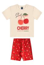 Conjunto Cerejinhas Blusa e Bermuda Bee Loop