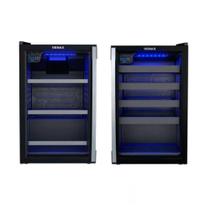 Conjunto Cervejeira Venax Blue Light 82L + Adega 24 Garrafas Porta Invertida Preto - 110V
