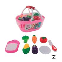 Conjunto Cesto Com Frutas E Legumes - BBR Toys