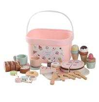 Conjunto Chá da Tarde de Madeira Brinquedo Educativo Infantil Completo 34 Peças da Tooky Toy