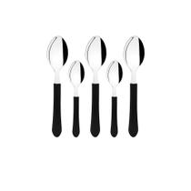 Conjunto Chá e Sobremesa Leme 60 Peças Lâminas Aço Inox Cabo Preto PBAG - Tramontina Conjunto Chá e Sobremesa Leme 60 Peças Lâminas Aço Inox Cabo Preto PBAG - Tramontina