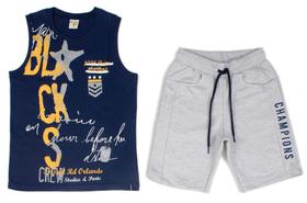 Conjunto Champions - Regata + Bermuda - Marinho