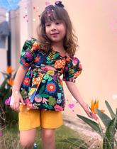 conjunto chantela feminino short/ blusa conjunto chantela feminino short/ blusa