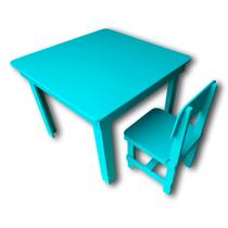 Conjunto Charmoso: Mesinha Infantil de Madeira com 1 Cadeira - Perfeito para Brincar e Criar! Conjunto Charmoso: Mesinha Infantil de Madeira com 1 Cadeira - Perfeito para Brincar e Criar!