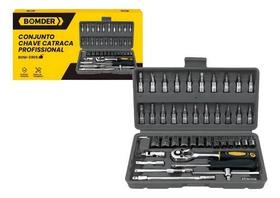 Conjunto chave catraca profissional 46pçs - bom-3905 Conjunto chave catraca profissional 46pçs - bom-3905