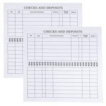Conjunto Check Register Geyee 2, com total de 50 folhas, impressão grande Conjunto Check Register Geyee 2, com total de 50 folhas, impressão grande