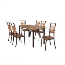 Conjunto Chicago 06 Cadeiras Com Base Piauí Bm Tubulares Pinus Conhaque-ratan Carvalho-material sintético 13 Conjunto Chicago 06 Cadeiras Com Base Piauí Bm Tubulares Pinus Conhaque-ratan Carvalho-material sintético 13