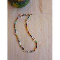 Conjunto Choker de Miçangas Mãe e Filha com fecho magnético.