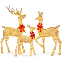 Conjunto Christmas Deer Family Best Choice Products de 2 m com 385 LED Conjunto Christmas Deer Family Best Choice Products de 2 m com 385 LED