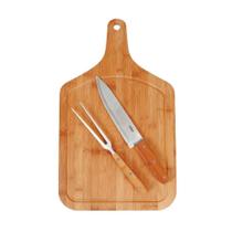 Conjunto Churrasco Bamboo 3 Peças Tábua 30x50cm - Mor Conjunto Churrasco Bamboo 3 Peças Tábua 30x50cm - Mor