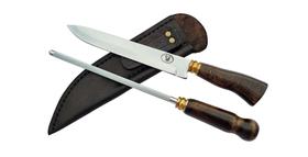 Conjunto churrasco faca chaira e bainha 7 polegadas Afi-Corte Azevedo Conjunto churrasco faca chaira e bainha 7 polegadas Afi-Corte Azevedo