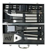 Conjunto churrasco inox 16 peças com maleta hastens haus Conjunto churrasco inox 16 peças com maleta hastens haus