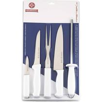 Conjunto Churrasco Master Line 5pcs Mundial - Branco