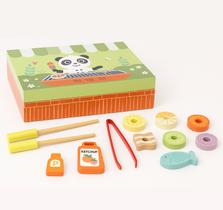 Conjunto Churrasquinho, da hi Pando ou Tooky Toy - Brinquedo de Madeira, Minicozinha, Churrasco - Cód. HP064