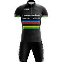 Conjunto Ciclismo Bermuda e Camisa Cannondale Campeão Mundial