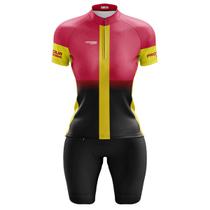 Conjunto Ciclismo Bermuda e Camisa Feminino Escuderia forro em espuma - Pro Tour