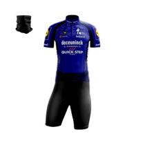 Conjunto Ciclismo Bermuda E Camisa Gpx Quick Step Azul Gg